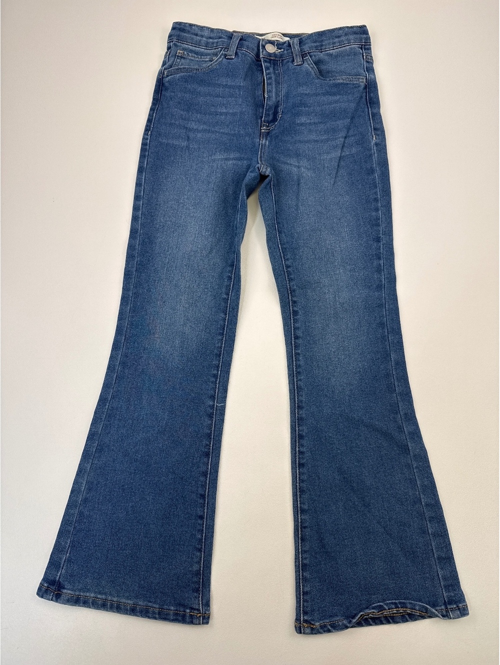 Levi's High Rise Crop Flare Jeans in Blue Denim